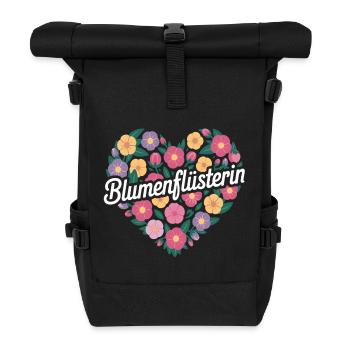 Blumenflüsterin floristin - Rolltop Rucksack - Schwarz - Vorne