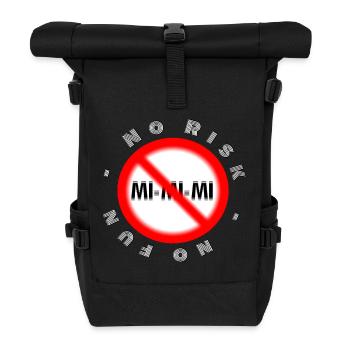 Achievement RISKO NO FUN MI MI MI - Roll Top Backpack - black - Front