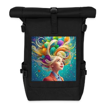 Imagination is power - Roll Top Backpack - black - Front
