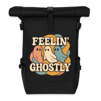Playful ghosts with a sentimental message - Roll Top Backpack - black - Front