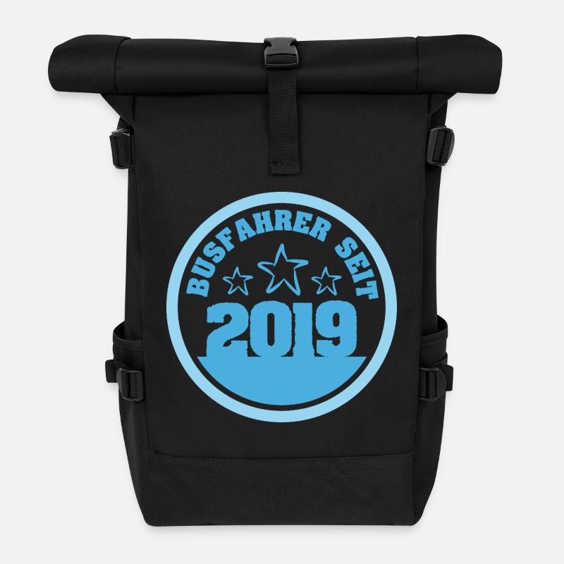 Bus 2019 - Rolltop Rucksack - Schwarz