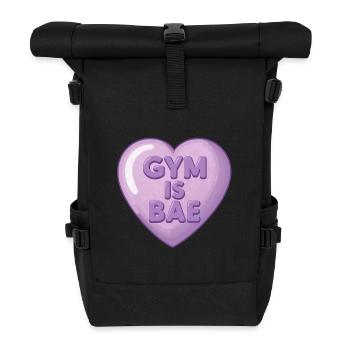 Coeur vintage – Gym Is Bae - Sac à dos roll top - noir - Devant