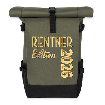 RENTE 2026 RENTNER - Rolltop Rucksack - Olive/Schwarz - Vorne