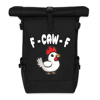 F-CAW-F - Huhn - Rolltop Rucksack - Schwarz - Vorne
