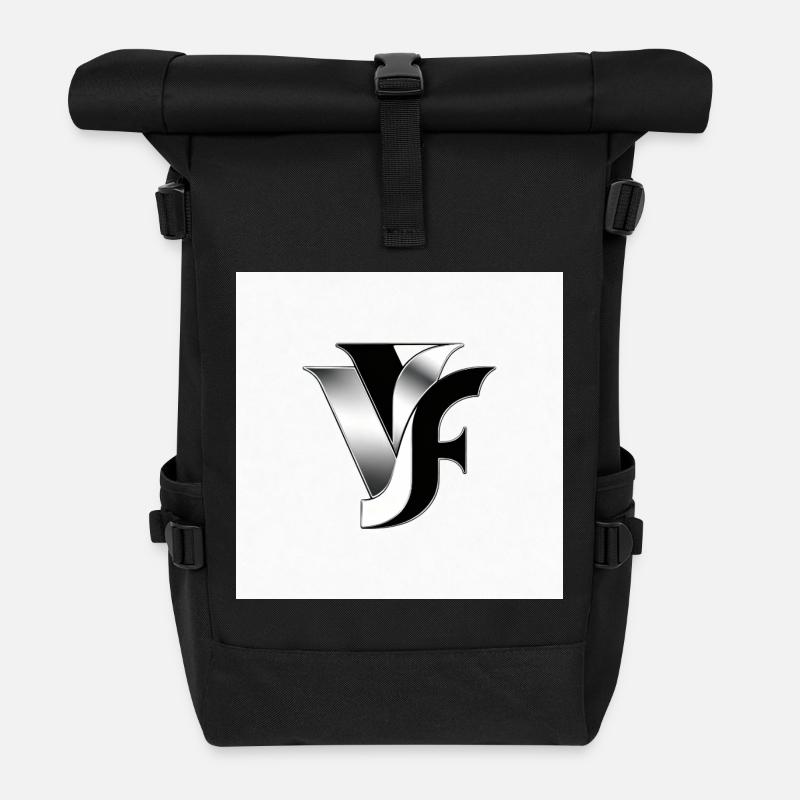 VF Monogramm Metallisch - Rolltop Rucksack - Schwarz