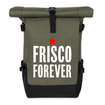Frisco Forever San Francisco City Love - Roll Top Backpack - olive/black - Front