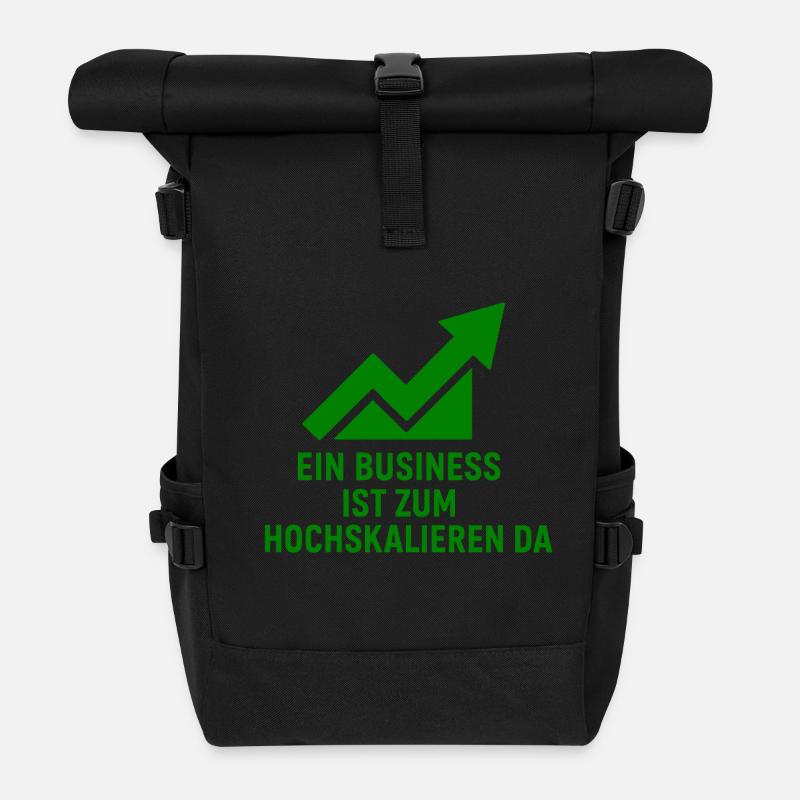Onlinebusiness Motivation - Rolltop Rucksack - Schwarz