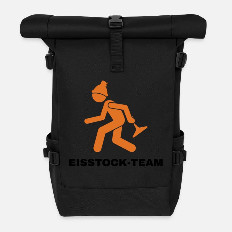 EISSTOCK-TEAM - Rolltop Rucksack - Schwarz