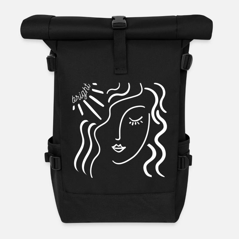brillant - Sac à dos roll top - noir