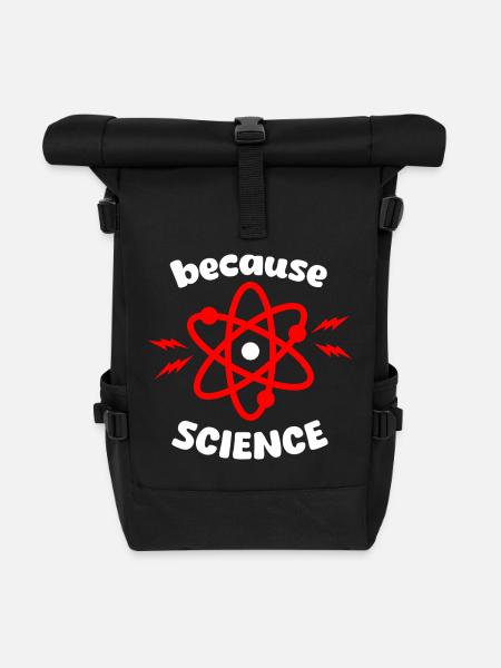 Weil Science Atom Red - Rolltop Rucksack - Schwarz
