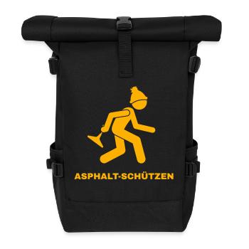 Asphalt shooters orange - Roll Top Backpack - black - Front