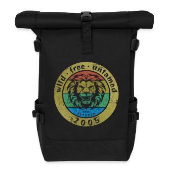 Sauvage, libre et indompté depuis 10/2005 - Sac à dos roll top - noir - Devant