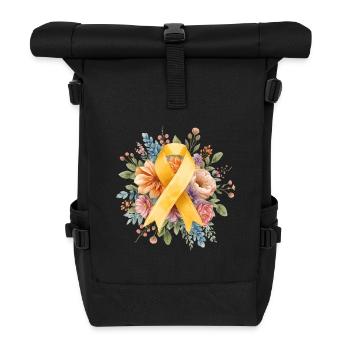 Ruban Jaune Aquarelle Florale – Endo Awareness - Sac à dos roll top - noir - Devant