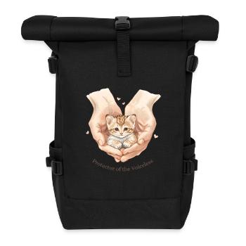 Protecteur du design du bébé chat sans voix - Sac à dos roll top - noir - Devant
