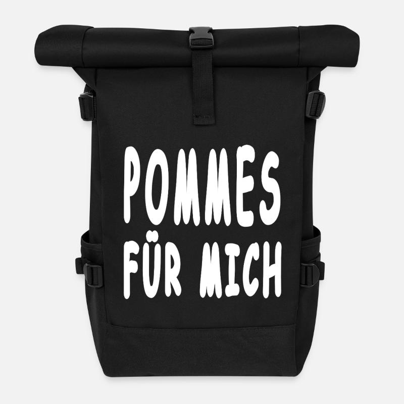 Pommes - Rolltop Rucksack - Schwarz
