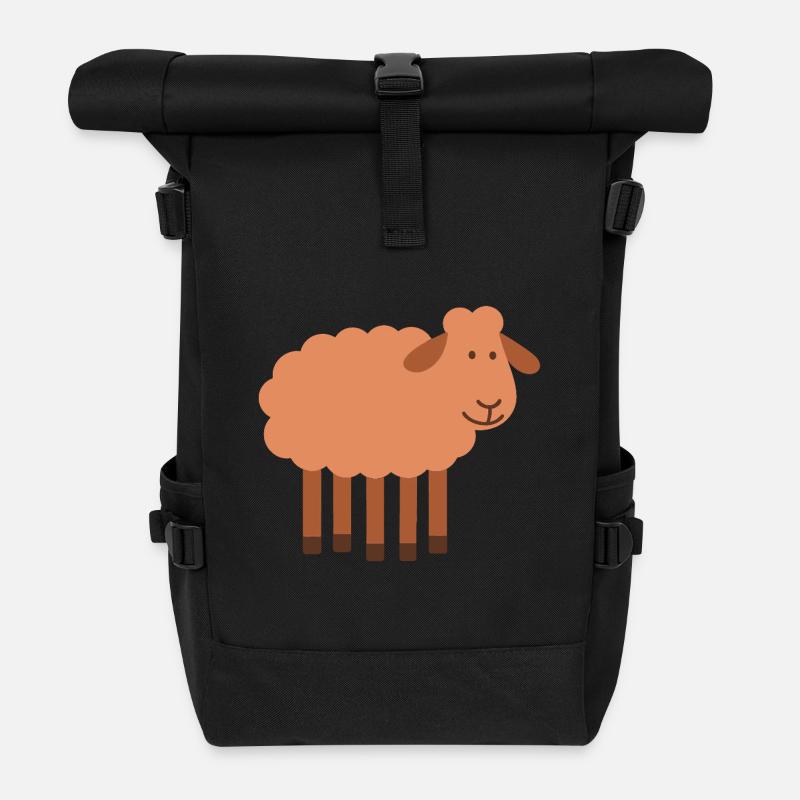 Schaf mit 5 Beinen seltene Perle - Rolltop Rucksack - Schwarz