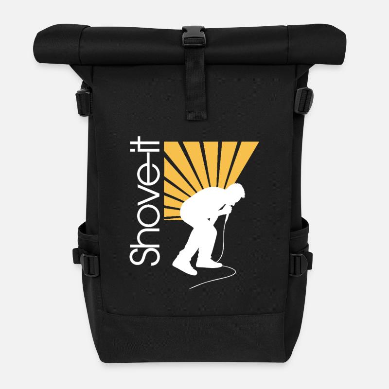 SCHIEB ES, SCHIEB ES!! -AFFE - Rolltop Rucksack - Schwarz