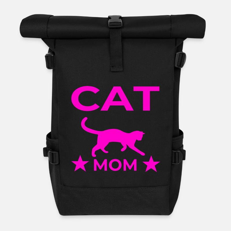 Katzen - Rolltop Rucksack - Schwarz