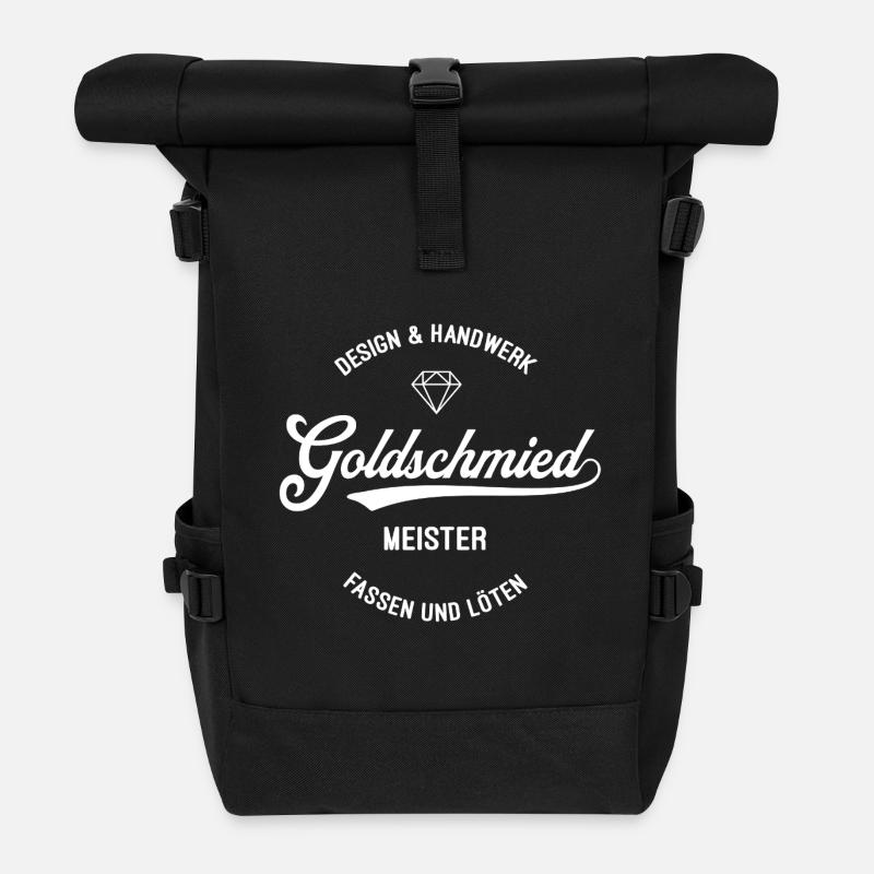 Goldschmied Meister Handwerk - Rolltop Rucksack - Schwarz