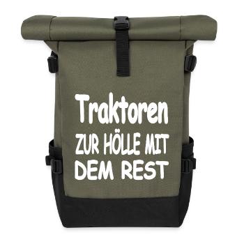 Tractor - Roll Top Backpack - olive/black - Front