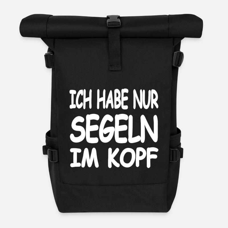 Segeln - Rolltop Rucksack - Schwarz