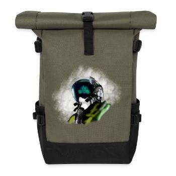 Jet Pilot - Rolltop Rucksack - Olive/Schwarz - Vorne