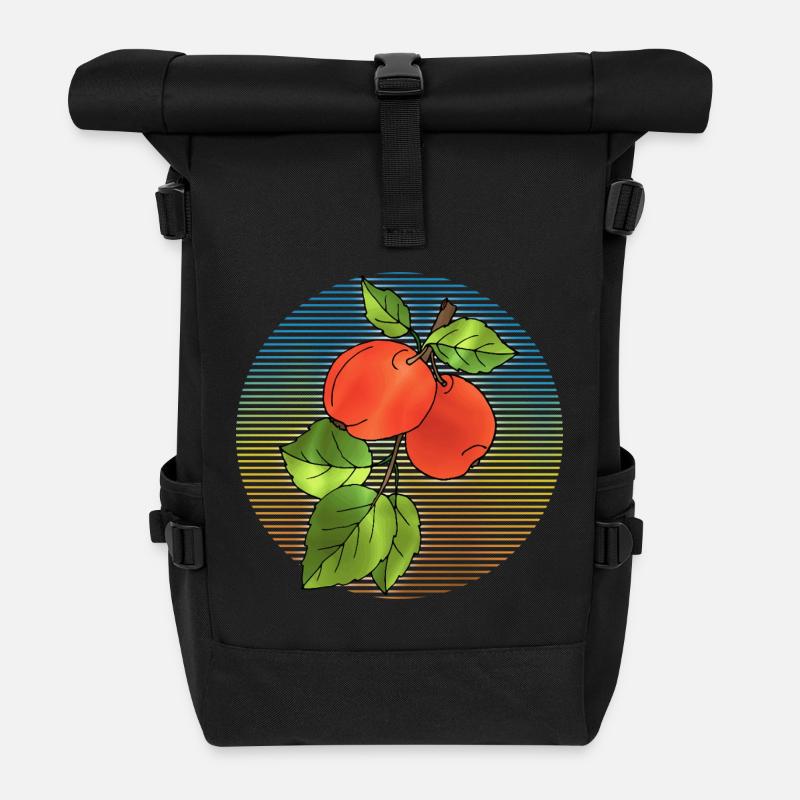 Äpfel - Rolltop Rucksack - Schwarz