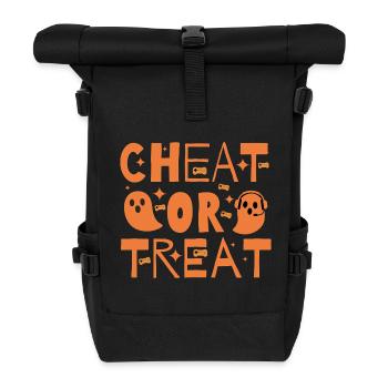 Cheat or Treat – Halloween for gamer ghosts - Roll Top Backpack - black - Front