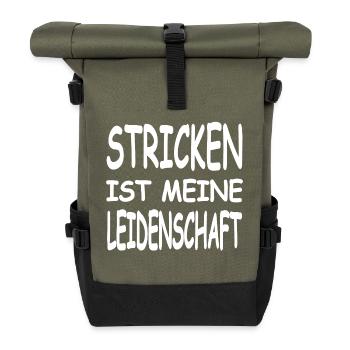 Stricken - Rolltop Rucksack - Olive/Schwarz - Vorne