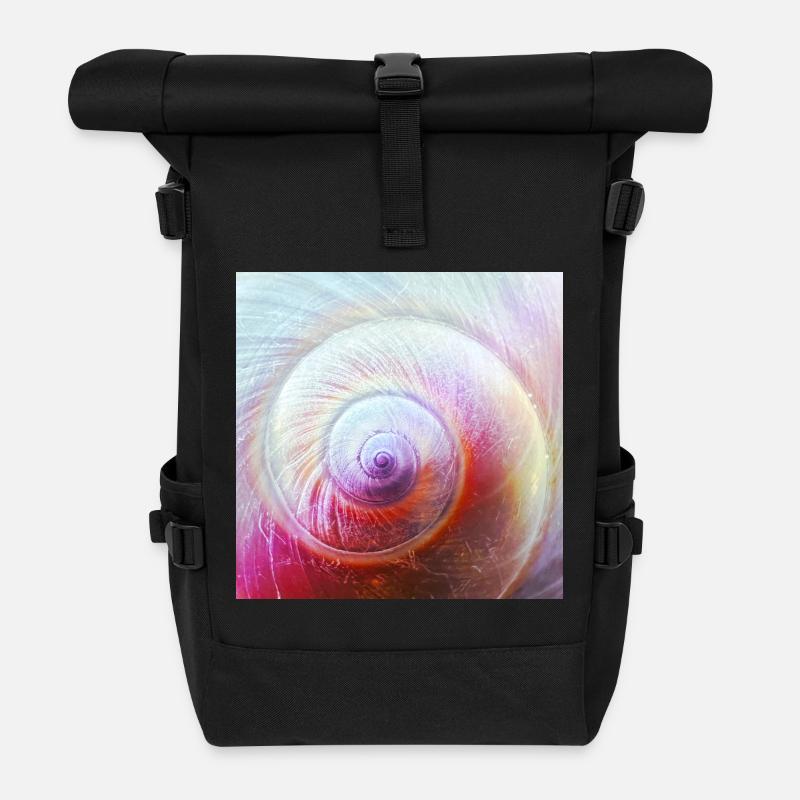 Spiralenschale - Rolltop Rucksack - Schwarz