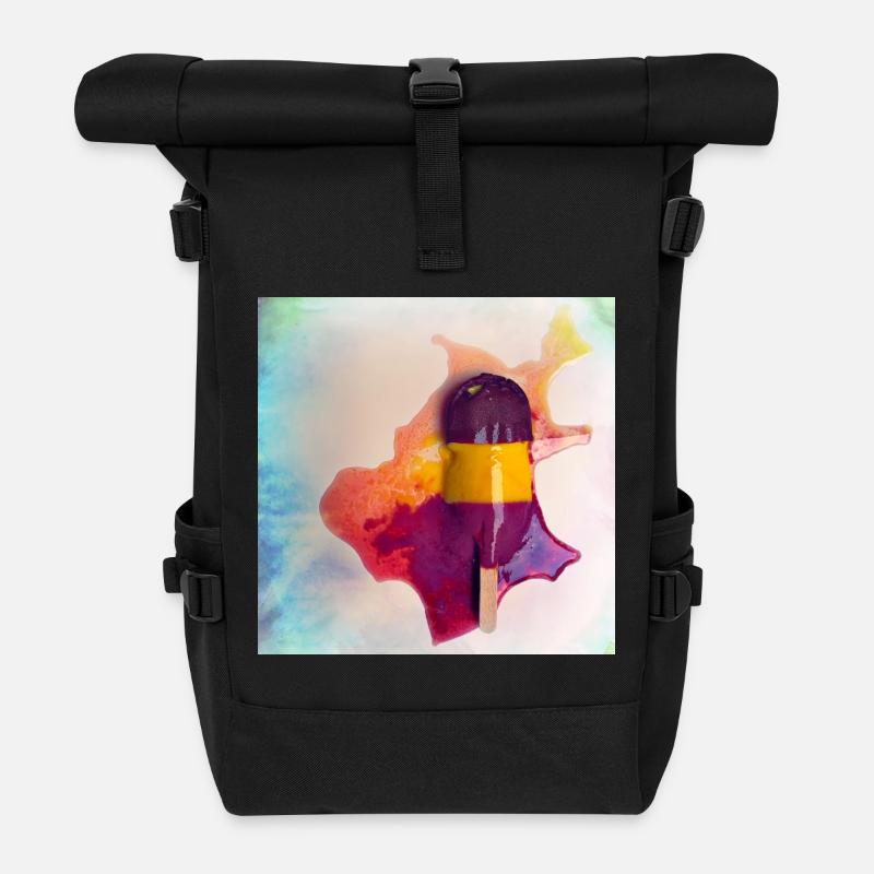 Popsicle - Sac à dos roll top - noir