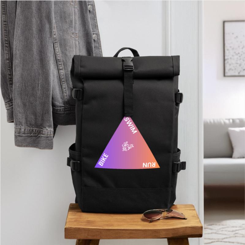 Triathlon Triangle Gradient Roll Top Backpack