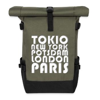 METROPOLIS POTSDAM - Sac à dos roll top - olive/noir - Devant