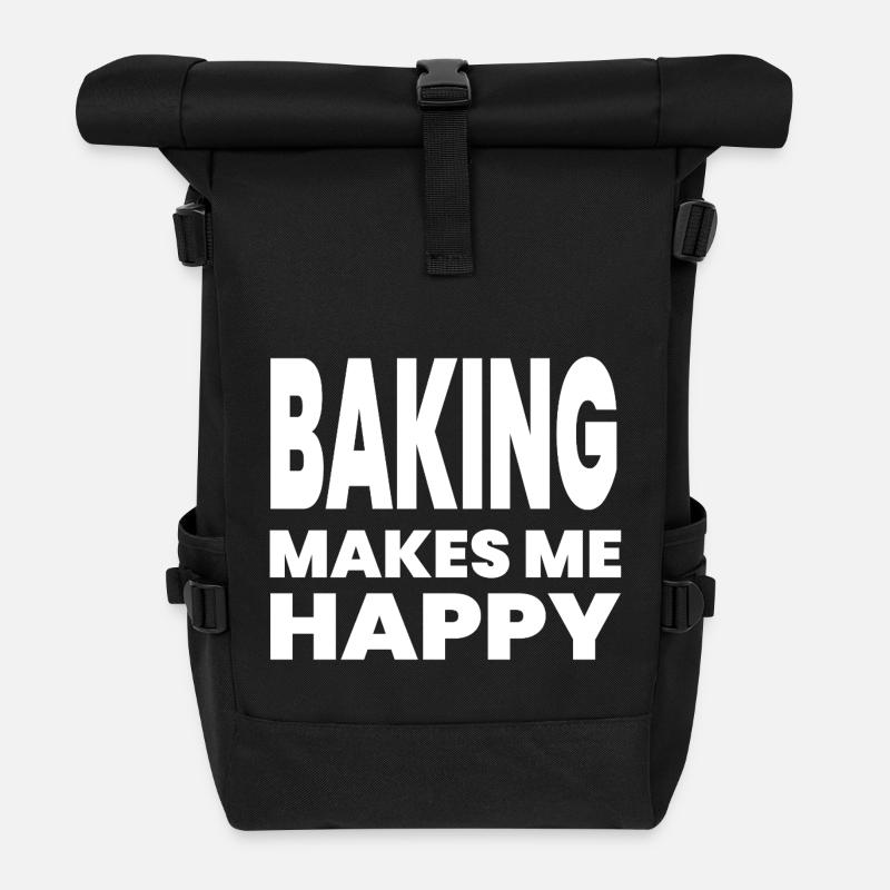 Backen - Rolltop Rucksack - Schwarz