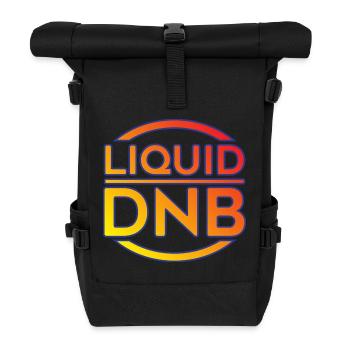 Liquid DNB Neon Logo - Roll Top Backpack - black - Front