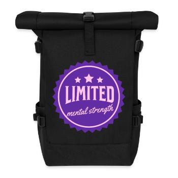 Limited Mental Strength - Rolltop Rucksack - Schwarz - Vorne