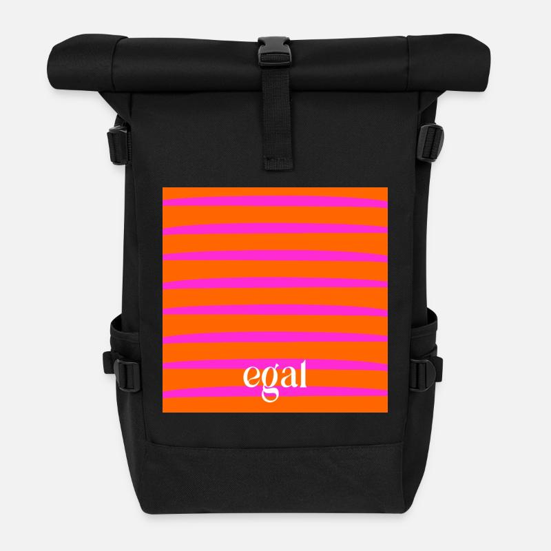 GLEICHGÜLTIGKEIT EGAL - Rolltop Rucksack - Schwarz