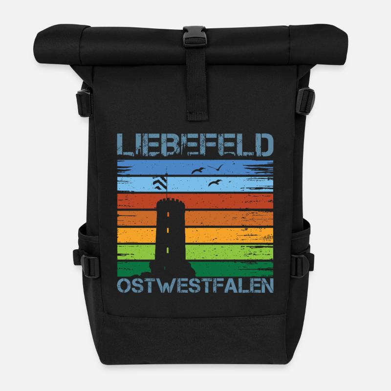 Liebefeld ❤ Sparrenburg - Roll Top Backpack - black