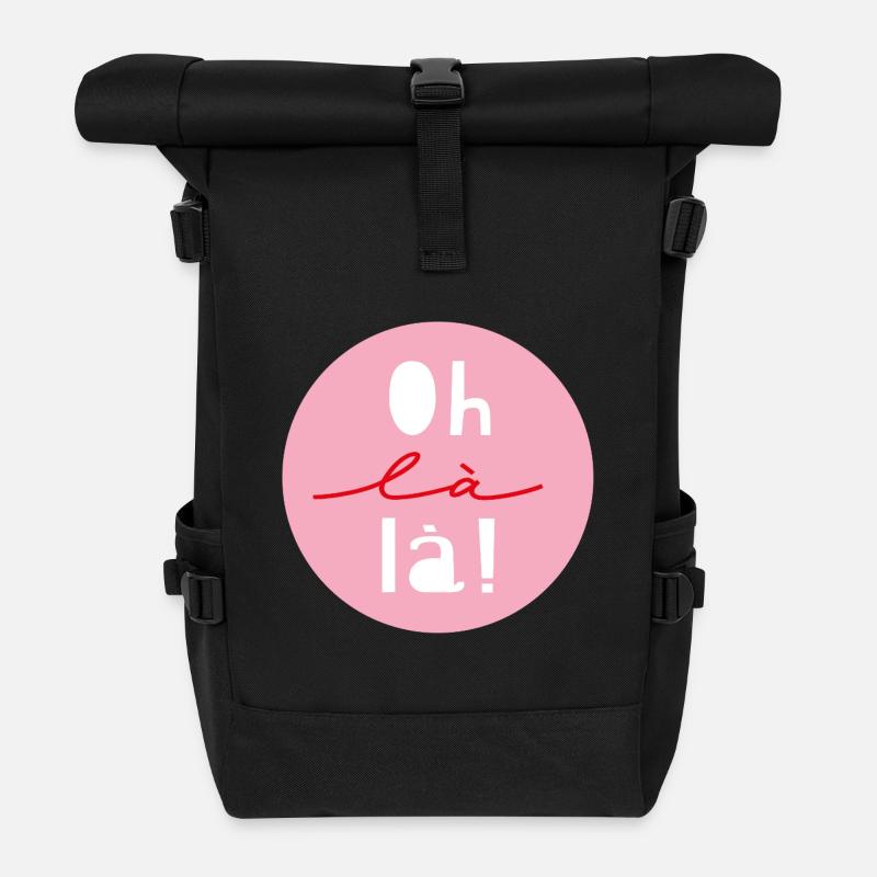 « Oh là là » - Sac à dos roll top - noir