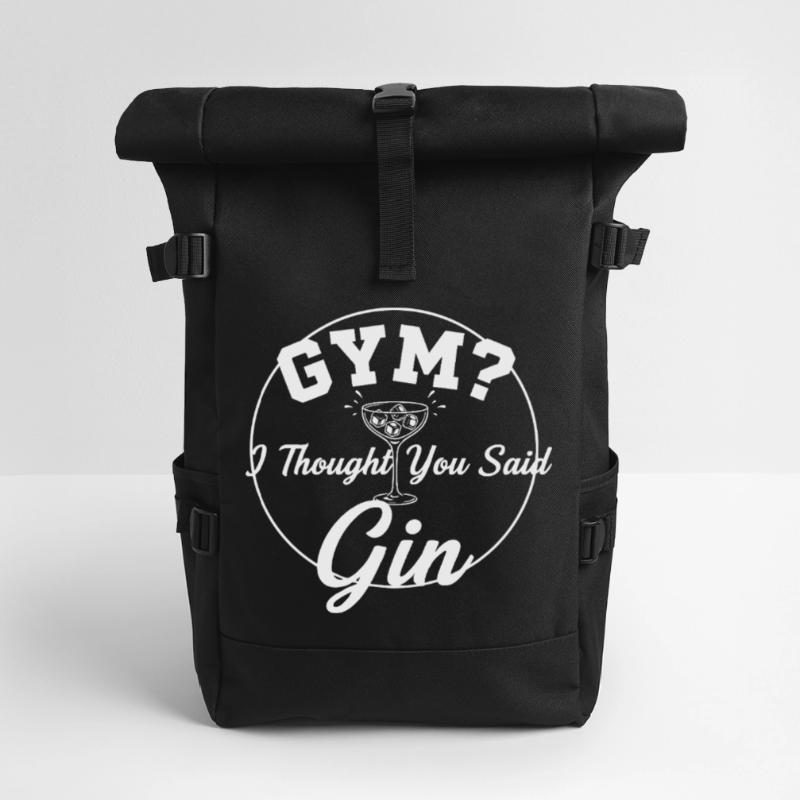 Gym oder Gin ? Rolltop Rucksack