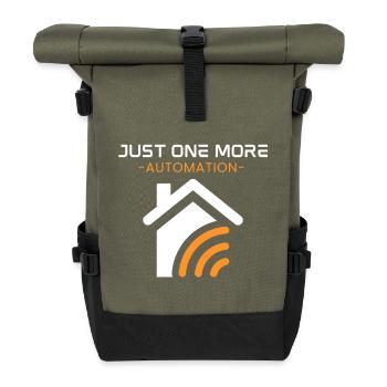 Nur noch eine Automatisierung - Rolltop Rucksack - Olive/Schwarz - Vorne