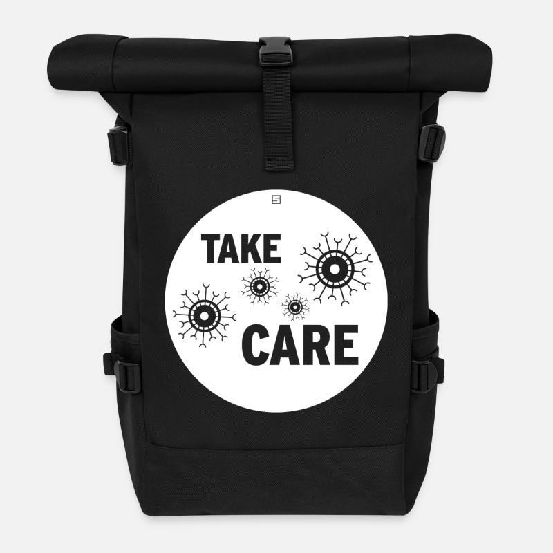 PRENDS SOIN DE TOI - Sac à dos roll top - noir