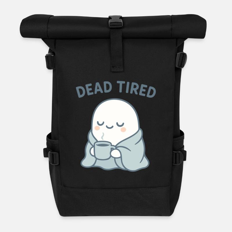 Dead Tired Ghost Tasse douillette - Sac à dos roll top - noir