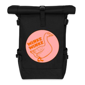ABSCHIED LUSTIGE GANS - Rolltop Rucksack - Schwarz - Vorne