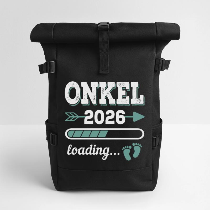 Uncle 2026 Loading Expectant Uncle Gift Idea Roll Top Backpack