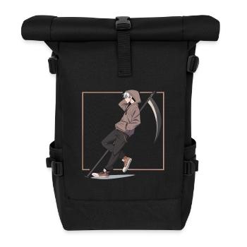 Hooded Rebel with Scythe - Roll Top Backpack - black - Front