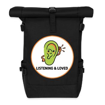 À l’écoute et aimé - Sac à dos roll top - noir - Devant