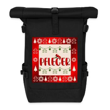 Pflege Pflegefachkräfte Weihnachten Pfleger - Rolltop Rucksack - Schwarz - Vorne