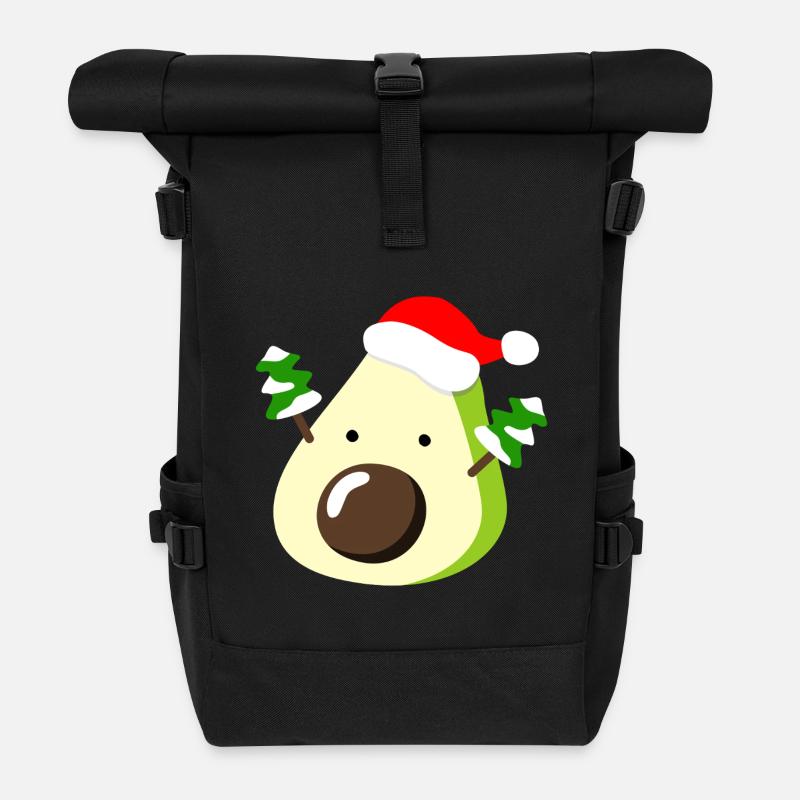 Avocado – Weihnachten - Rolltop Rucksack - Schwarz