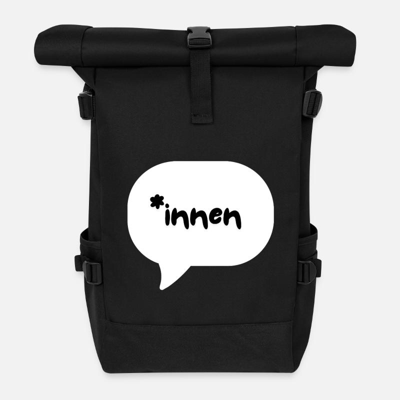 *innen - Rolltop Rucksack - Schwarz